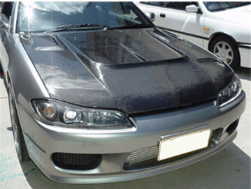 T Style Carbon Fibre Bonnet for Nissan S15 & S14 200SX