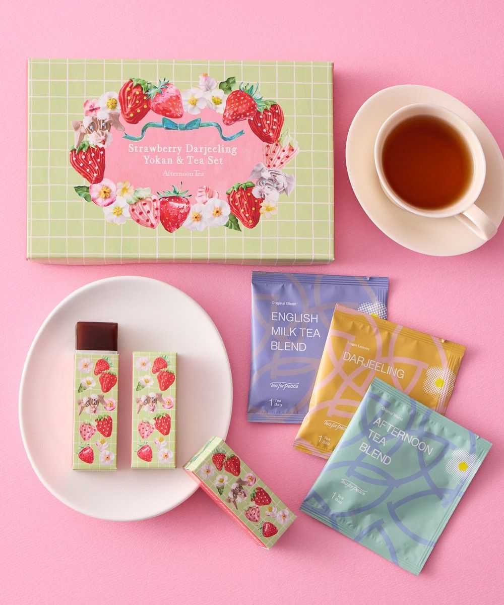 Strawberry Darjeeling Yokan and Tea Set