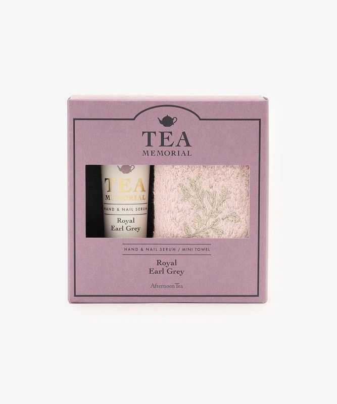 TEA MEMORIAL Hand Cream & Towel Set- Earl Grey