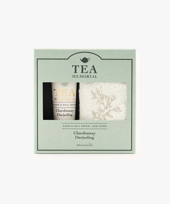 TEA MEMORIAL Hand Cream & Towel Set- Chardonnay Darjeeling