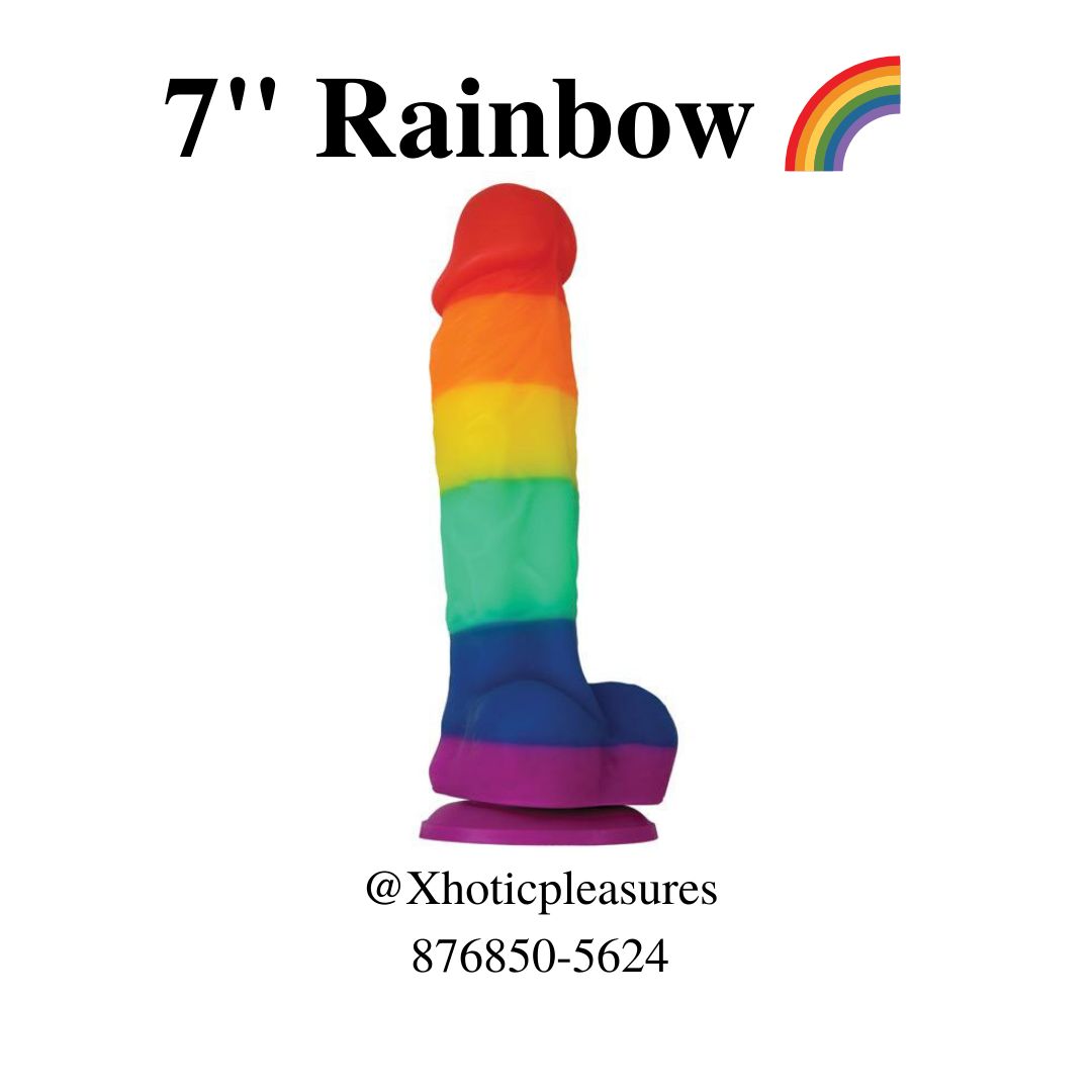 7" Rainbow Dildo