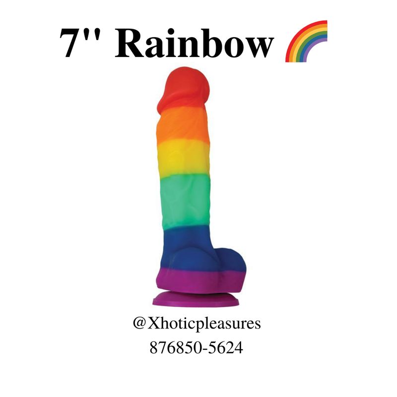 7" Rainbow Dildo