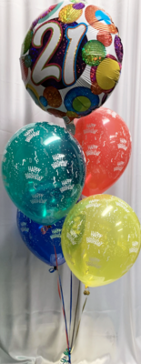 Happy 21st Birthday - Bright Bouquet