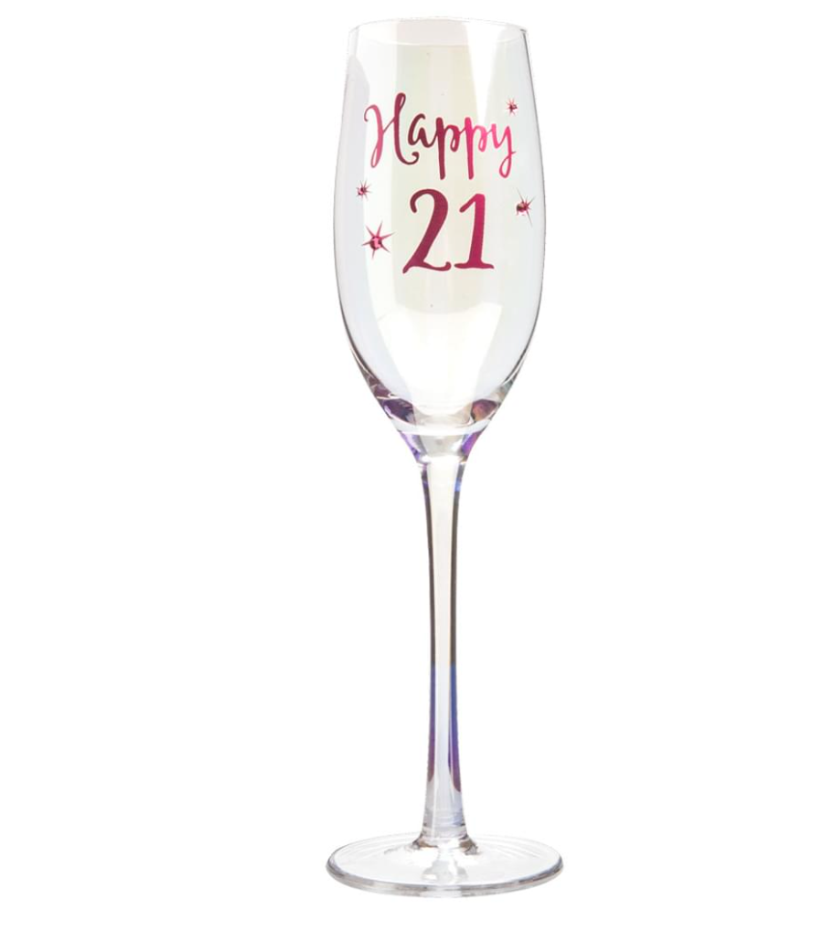 Happy 21st Champagne Glass