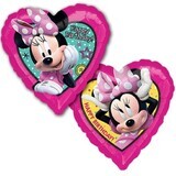 Minnie Mouse Heart Foil Balloon