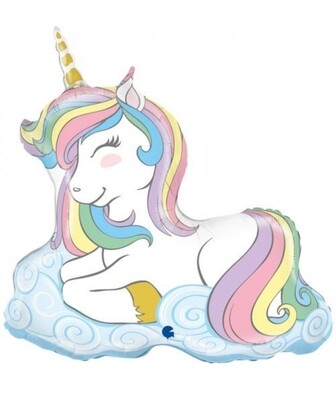 Pastel Unicorn on Cloud Supershape