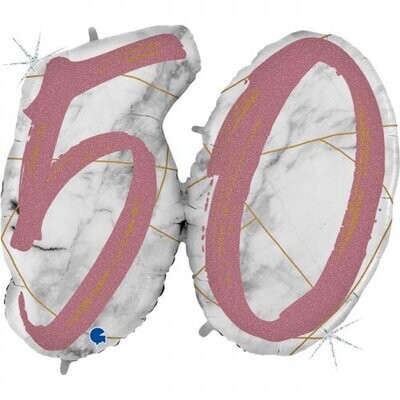 50 - Double Digit Marble Mate Rose Gold