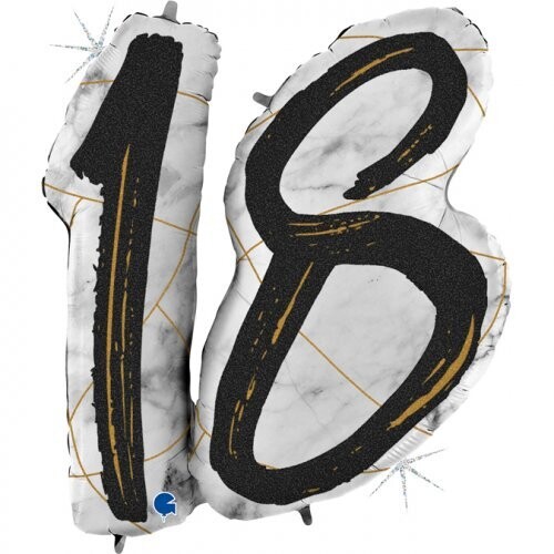 18 - Double Digit Marble Mate Black