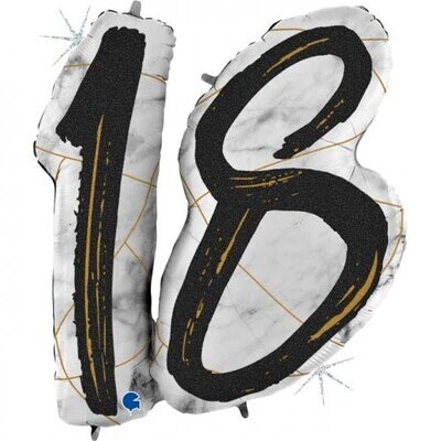 18 - Double Digit Marble Mate Black