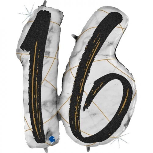 16 - Double Digit Marble Mate Black