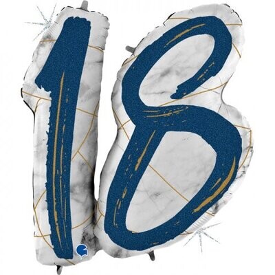 18 - Double Digit Marble Mate Blue