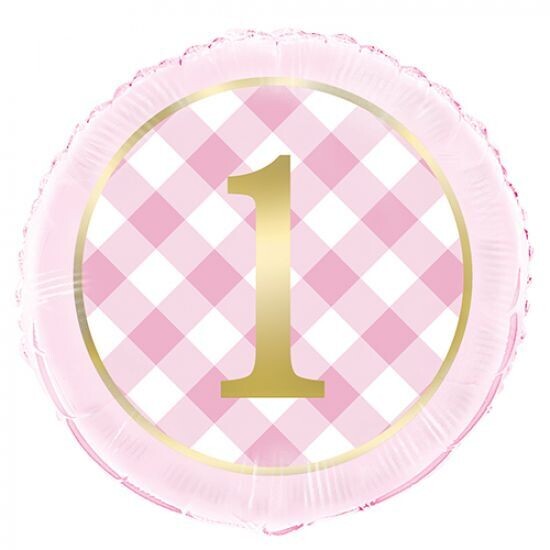 Gingham 1st Birthday Girl