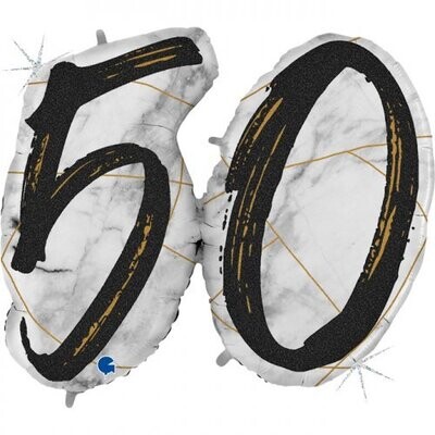 50 - Double Digit Marble Mate Black