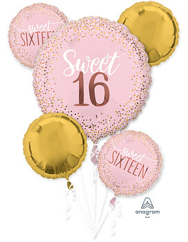 Sweet 16 Blush Balloon Bouquet