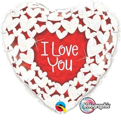 I Love You Glitter Hearts