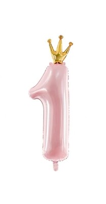 Pastel pink crown number 1