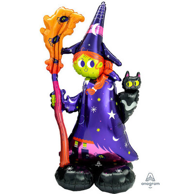 AIRLOONZ HALLOWEEN SCARY WITCH AIR FILLED FOIL BALLOON 139CM