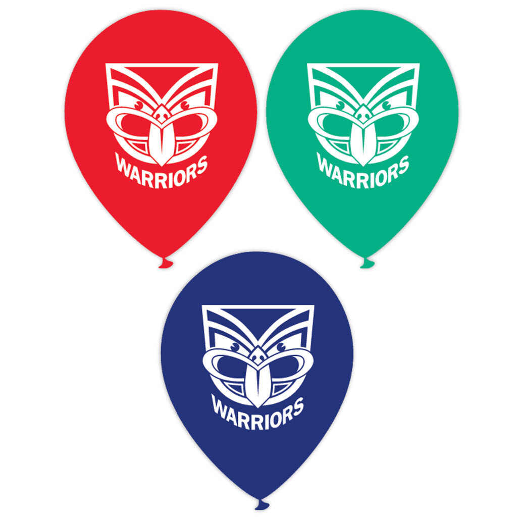 NZ Warriors NRL Printed Balloons
