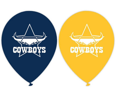 Cowboys NRL Printed Balloons