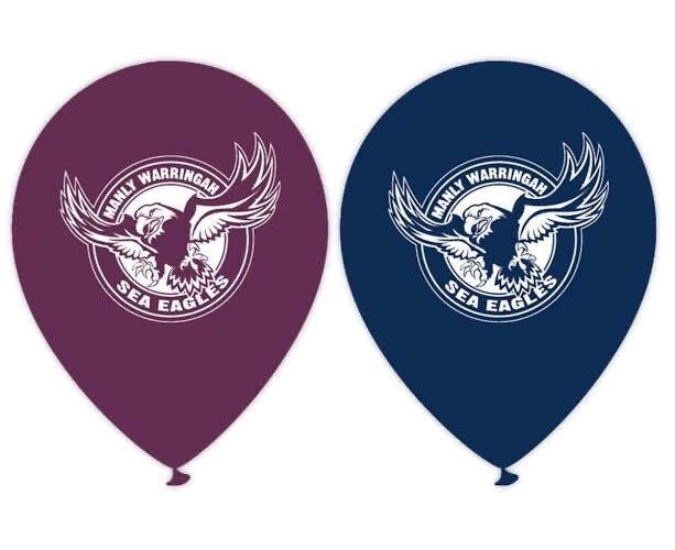Manly sea Eagles NRL Printed Balloons