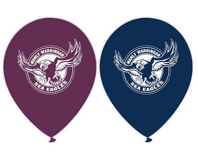 Manly sea Eagles NRL Printed Balloons