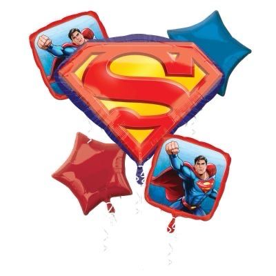 SUPERMAN 5PK HELIUM BALLOON BOUQUET