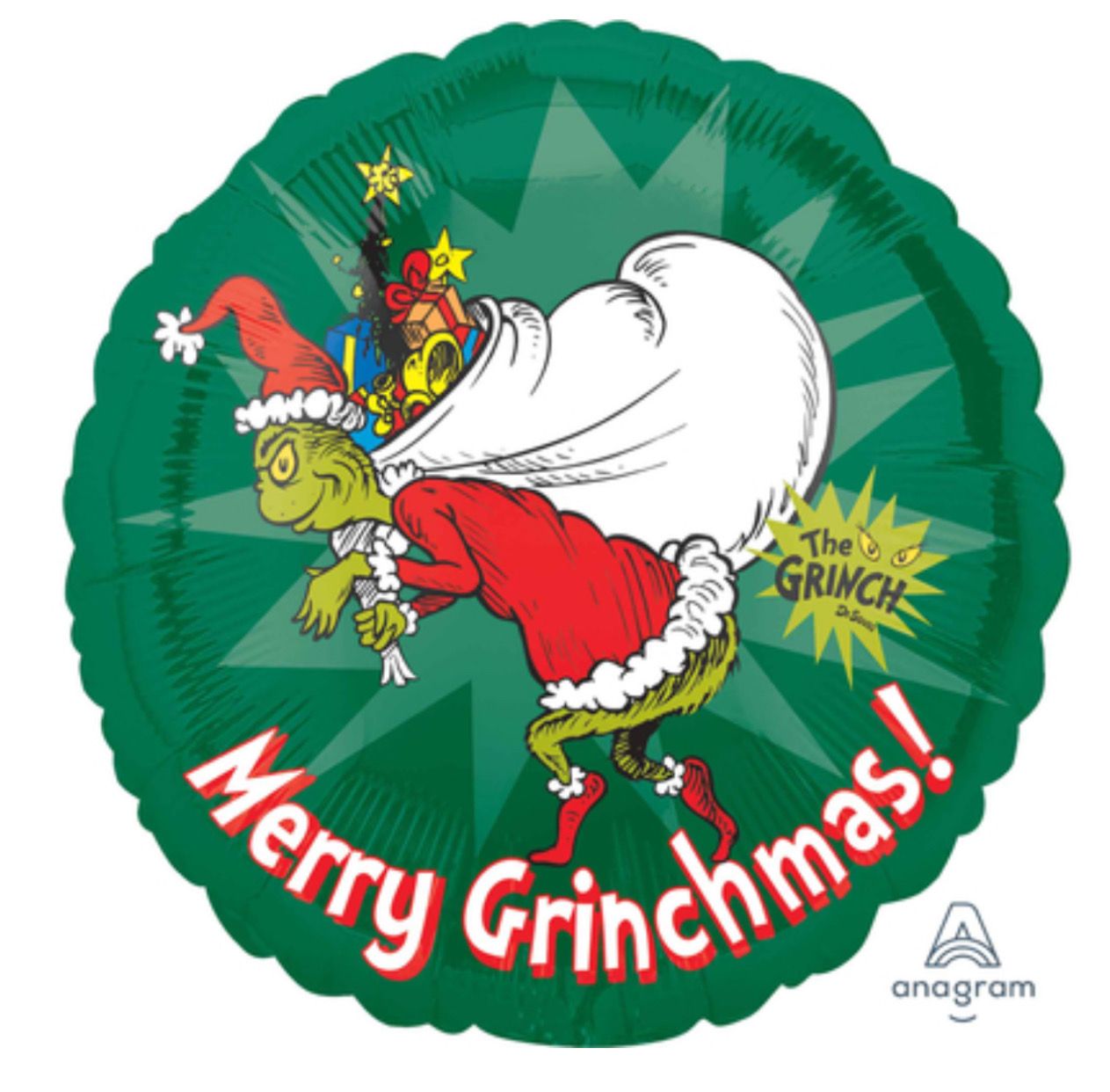 MERRY GRINCHMAS FOIL BALLOON