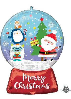 MERRY CHRISTMAS SNOW GLOBE SUPERSHAPE