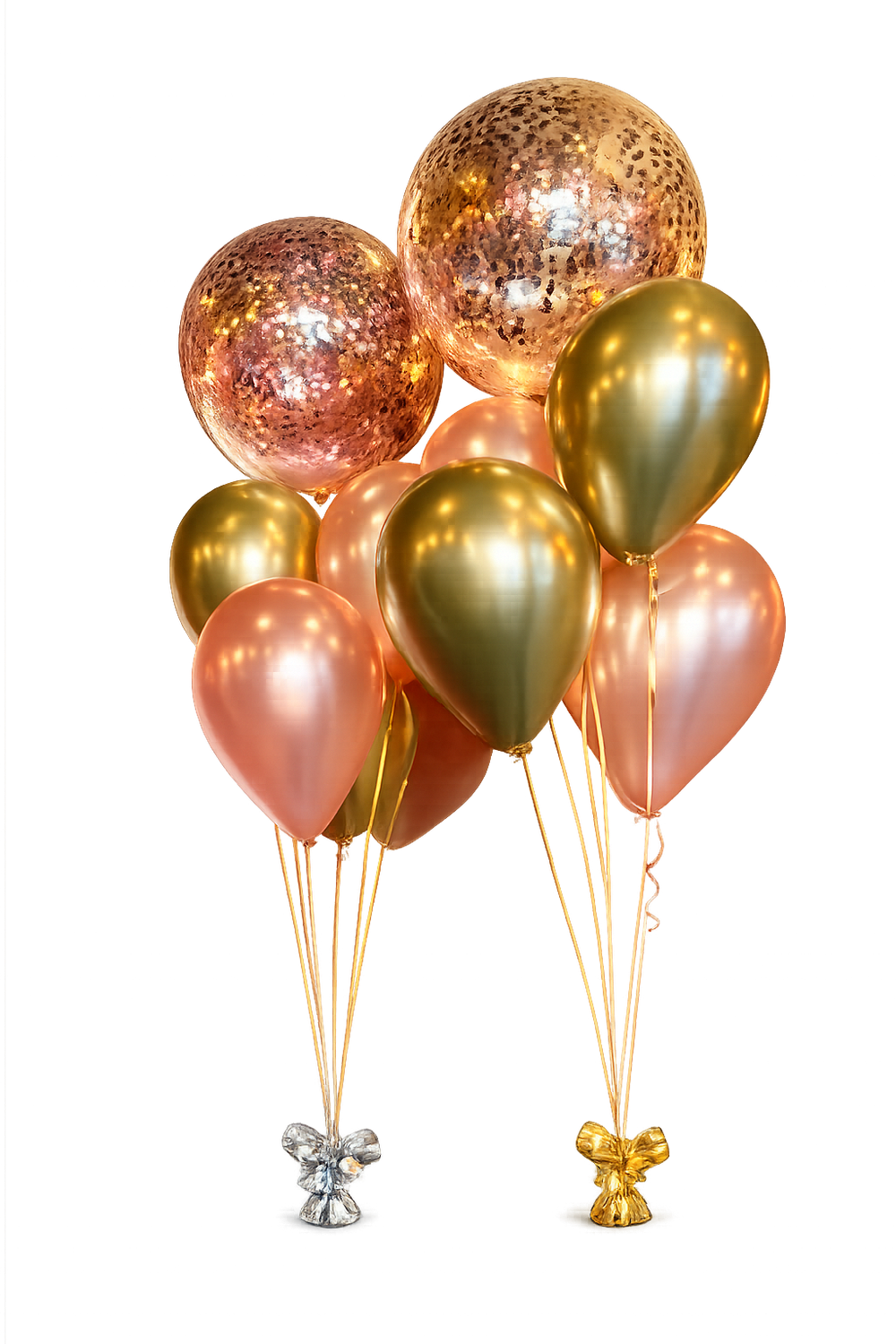 Midsize Confetti Balloon Bouquet (16" Confetti plus 4 Balloons)