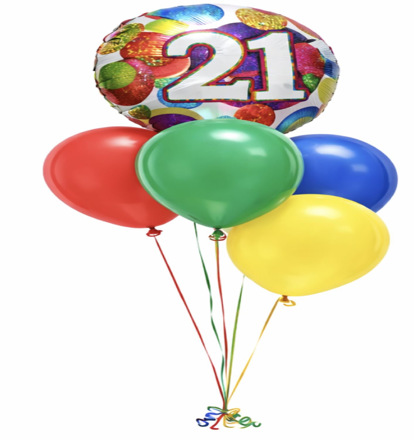 Happy 21st Birthday - Bright Bouquet
