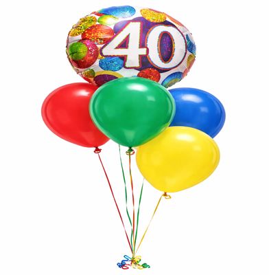 Happy 40th Birthday - Bright Bouquet