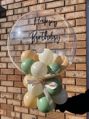 Personalised Bubble Balloon Centrepiece (AIRFILLED)