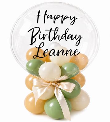 Personalised Bubble Balloon Centrepiece (AIRFILLED)