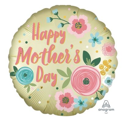 Mothers Day Satin Floral Foil