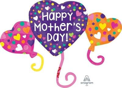 Mothers Day Tri-Heart Supershape