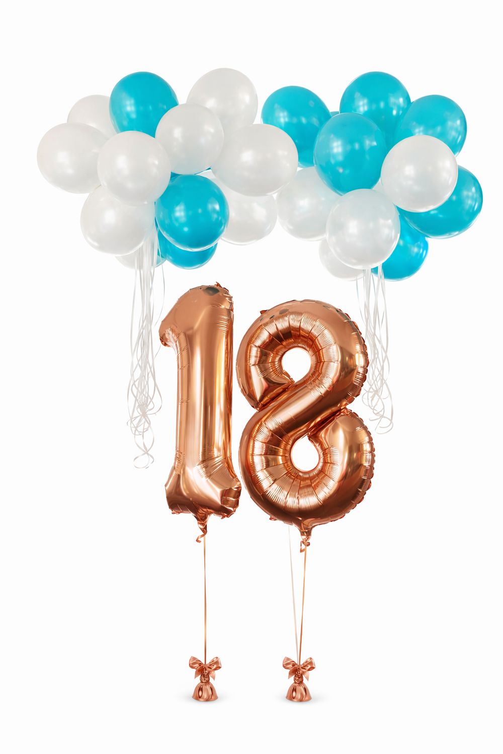 Number Balloons &amp; 50 free floating balloons