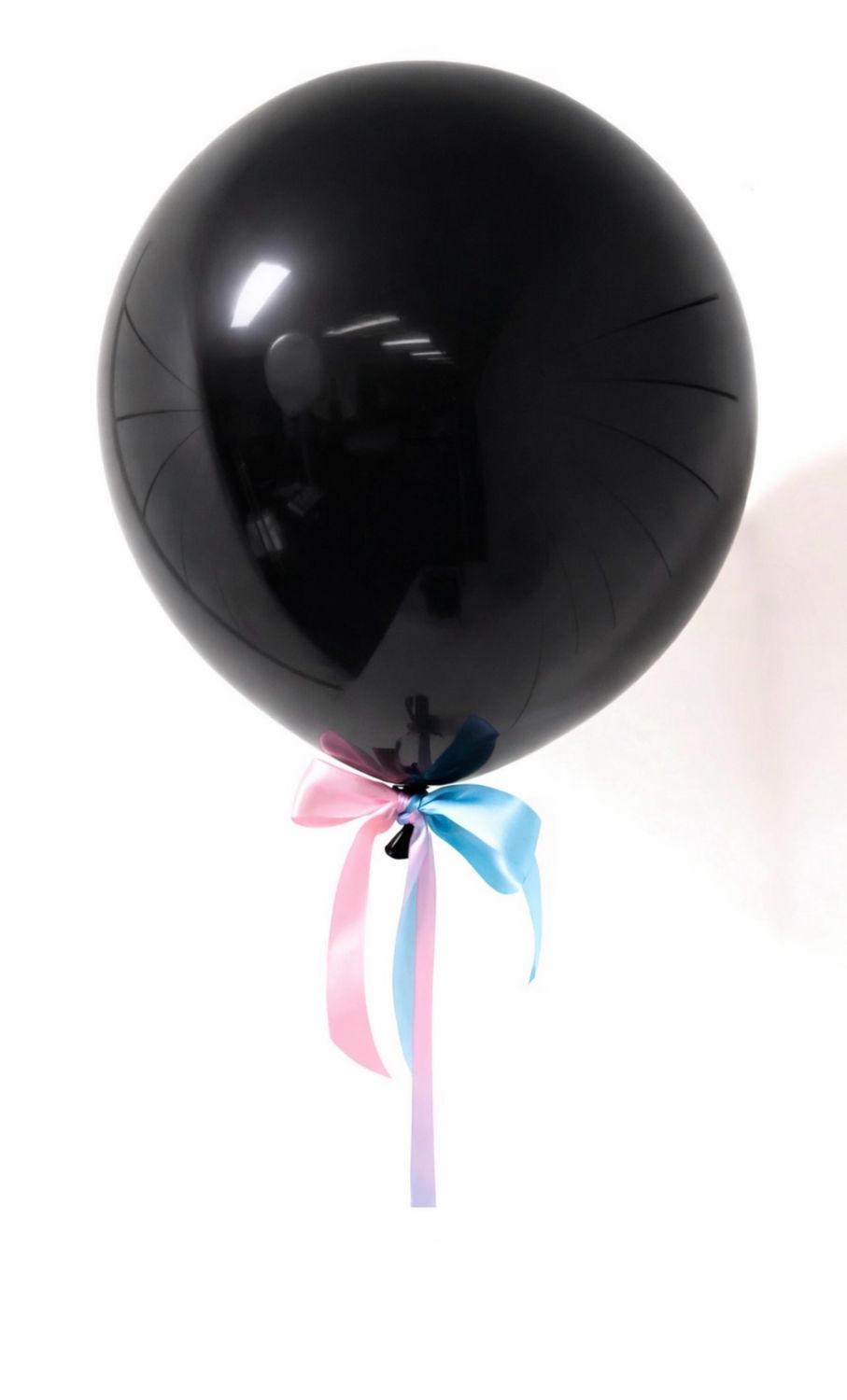 Black Confetti Filled Gender Reveal Mid size (45cm)