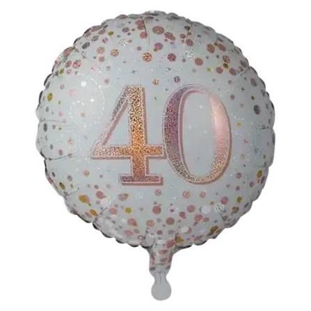 40th Sparkling Rose Gold