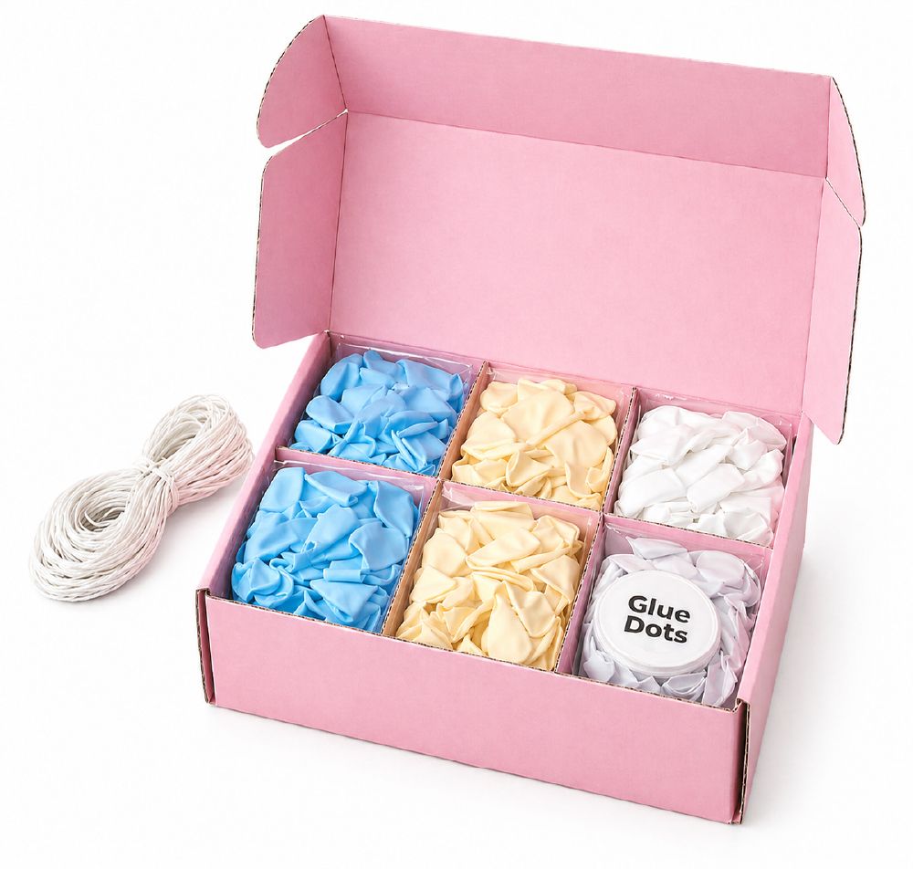 DIY Balloon Garland Kit  (Colour Theme Light Blue/Dusk Cream/White)