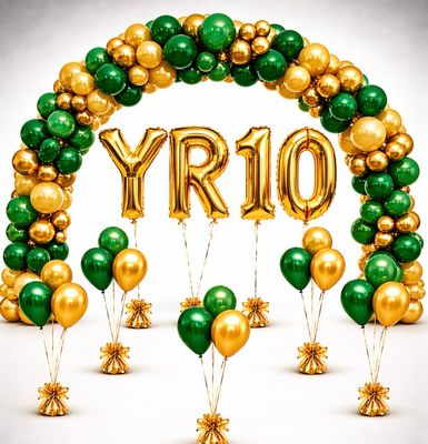 Year 10 Graduation Package (YR6 + Table Bunches + Double Organic Arch)