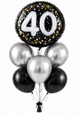 40th Birthday - 3D multi balloon Balloon bouquet
