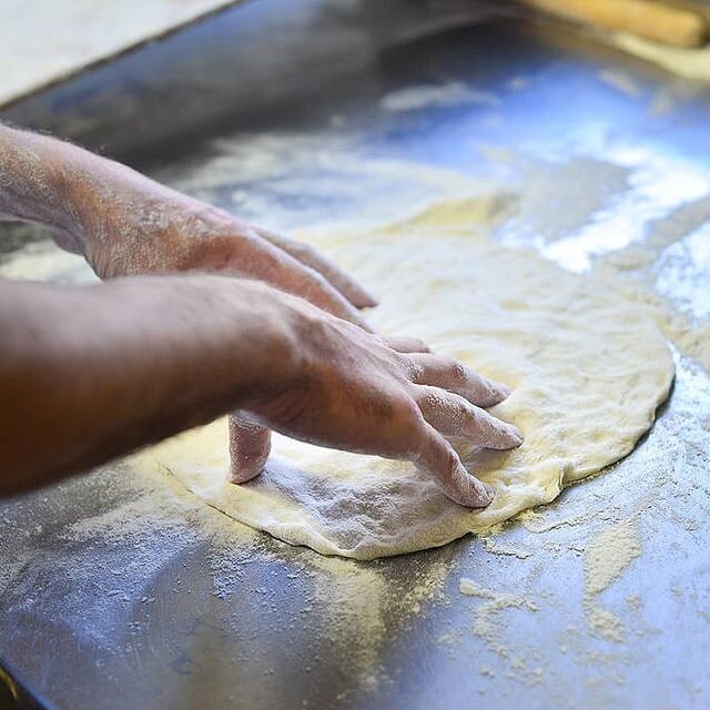 Focaccia con pachino e Bufala