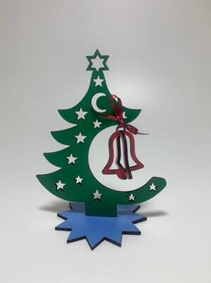 Christmas tree with bell 15cm