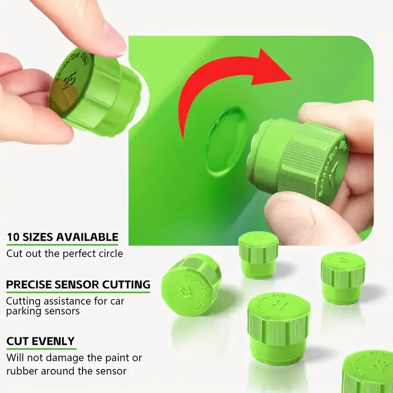 Car Vinyl Installation Sensor Cutting Kit – 16–25mm Radar Hole Cutting Tool