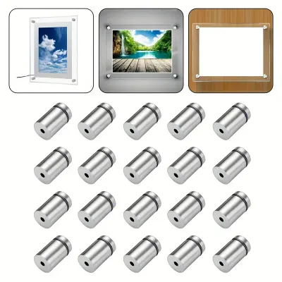 Silver Signage Stand Off | 19mm Diameter x 20mm Spacer