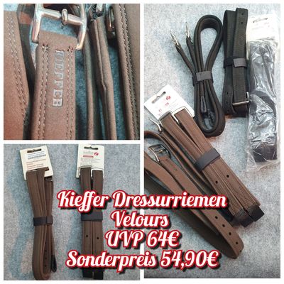 Kieffer Monobügelriemen Velours, 84cm, BRAUN, UVP 64€