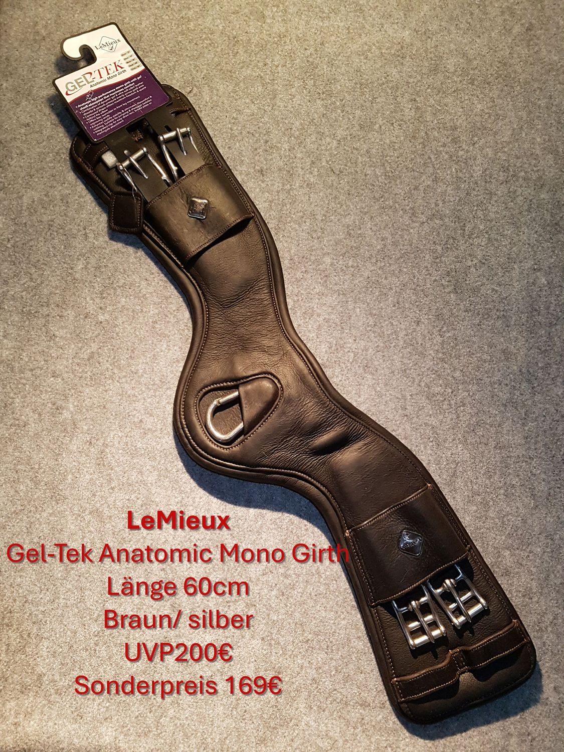 LeMieux Gel-Tek Anatomic Mono Girth, 60cm UVP 200€