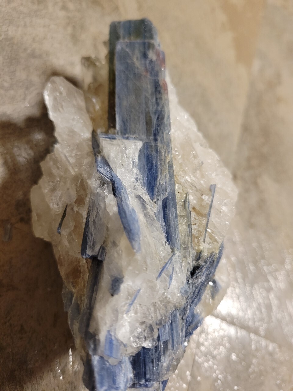 Blue Kyanite  #1 In Vintage Cloth
