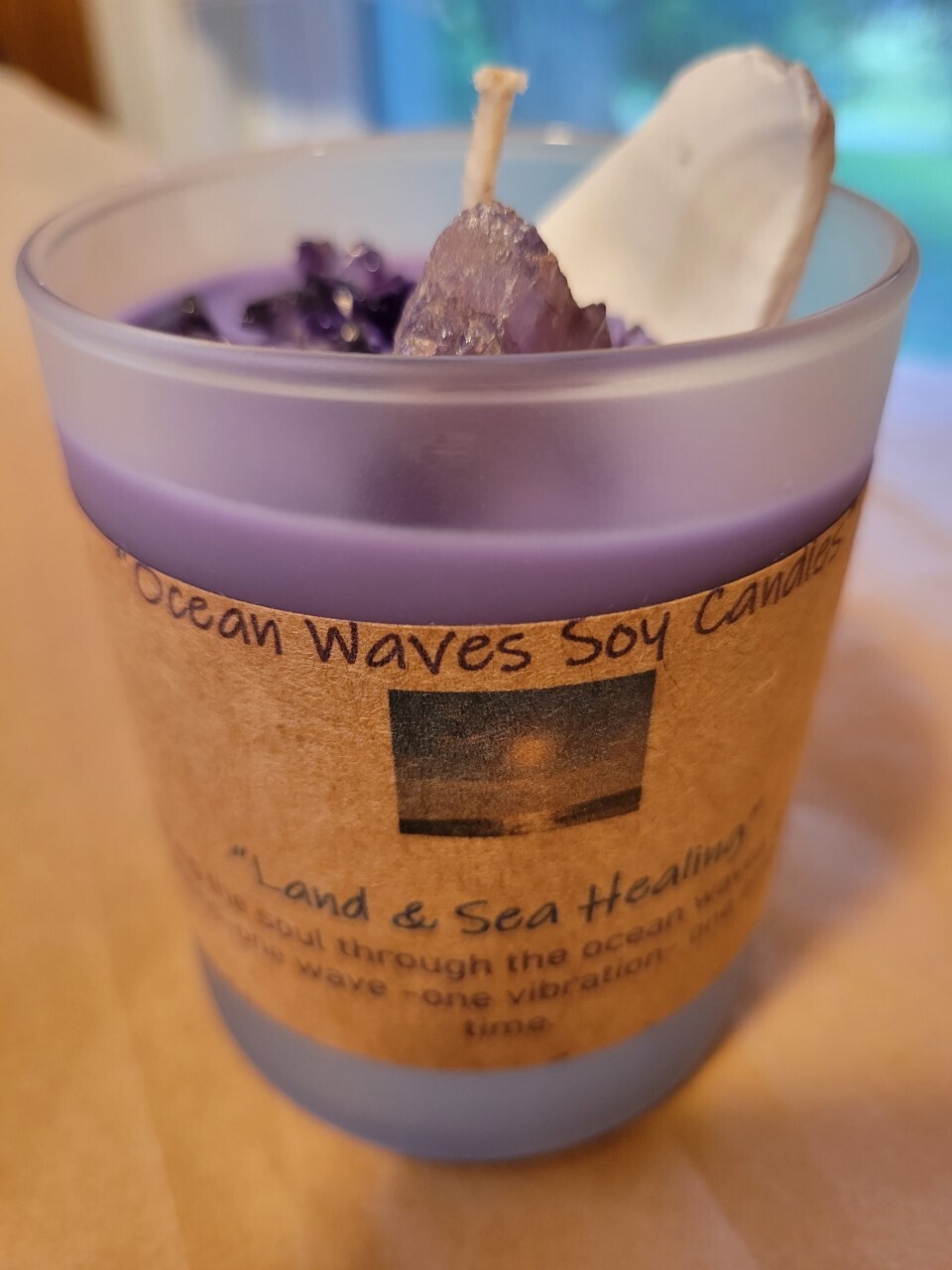Just Judy's Journey's Ocean Waves-Land & Sea Healing Soy Candle