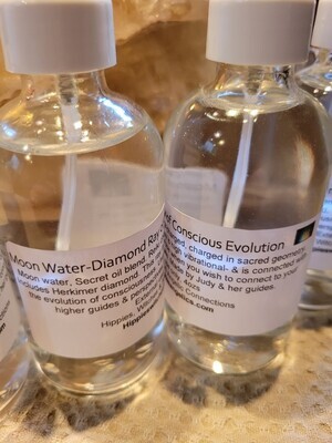 Moon Water- Diamond Ray of Conscious Evolution 4oz glass bottle